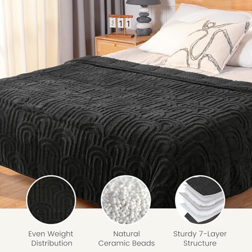 Sherpa Fleece Weighted Blanket for Adults, Dual Sided Soft, 60"x80" 20lbs - Image 5