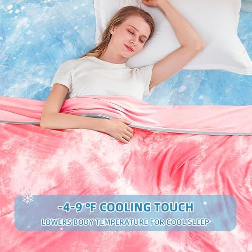 inhand Cooling Throw Blanket for Hot Sleepers (50"x60", Pink) - Image 2