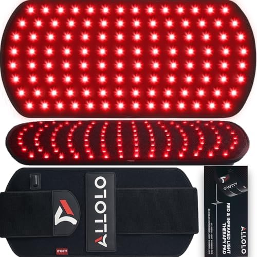 ALLOLO Red Light Therapy for Body, 3 in 1 LEDs Red Light Therapy Belt with Timer Remote Control, 660nm 850nm Infrared Light Therapy Pad for Body Waist Shoulder Knee, 16.7" x 7.9" Large Area by Unknown