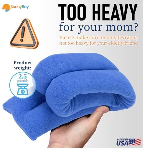 SunnyBay Microwavable Heating Pad, Neck and Shoulder Wrap, 26x4 inch, Sky - Image 6