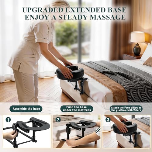 Massage Headrest for Bed, Adjustable Face Cradle Pillow - Image 5