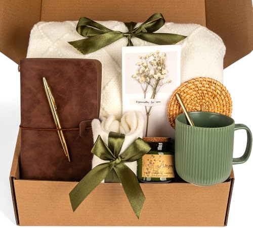 Birthday Gift for Women Friendship, Gifts for Women Birthday Unique Self Care, Gifts Basket for Best Friend, Sister, Mom, Teen Girls, Wife, Girlfriend, Coworker (Olive Green) by Anforsun