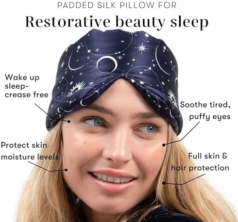DROWSY Silk Sleep Mask - Face-Hugging, Padded Cocoon for Luxury Sleep in Total Darkness - 100% Pure Mulberry Silk (Cosmic Energy) - Image 3