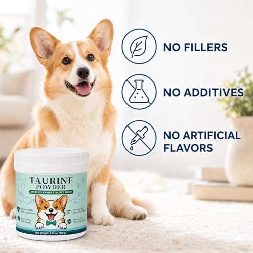 Taurine Powder for Dogs, Dog Taurine Supplement, Supports Heart Health, Vision, Skin, Coat, Boosts Energy & Daily Wellness, 200g - Image 6