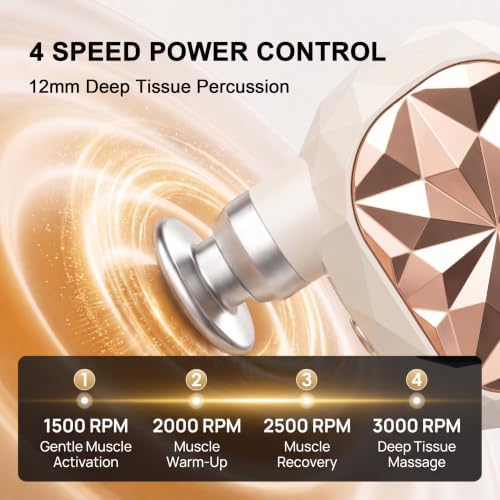 Mini Massage Gun, Diamond Design Massage Gun Deep Tissue for Pocket - Image 4