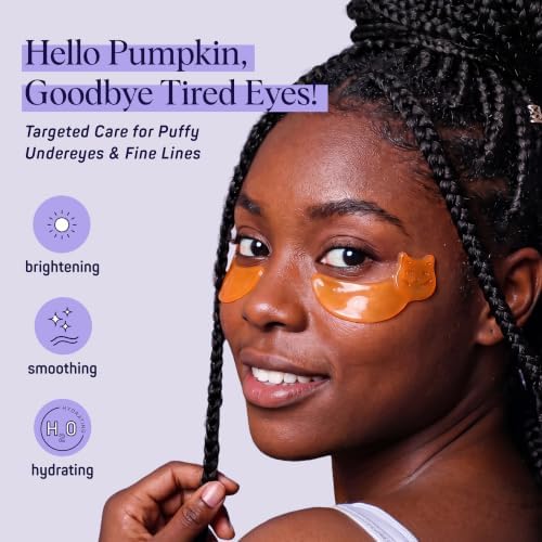 SpaLife Pumpkin Korean Under Eye Patches | Halloween Boo Basket Ideas | Hydrogel Eye Patch for Dark Circles | Halloween Gifts for Girlfriend | Pack of 6 Pairs (6 Undereye Treatments) - Image 3
