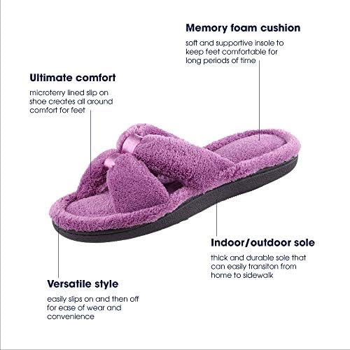 isotoner Women's Microterry X-Slide Slippers with Memory Foam Comfort - Image 7