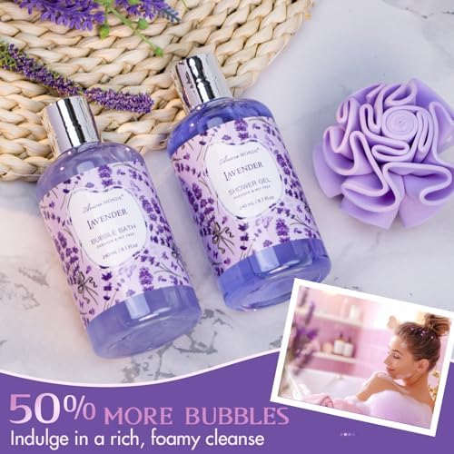 Gifts for Women Lavender Gift Basket for Women Relaxing Bath Gift Basket - Image 3