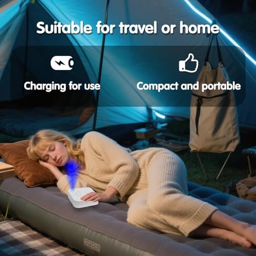 White Noise Sleep Machine,Sleep Aid for Adults & Babies,9 Soothing Sounds,White Noise,Ocean Waves,Rain,etc,Rechargeable,Portable with LED Breathing Light,15/30/60min Timer,Ideal for Home,Office,Travel - Image 5