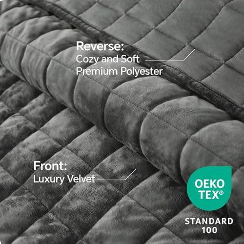 BEDELITE Velvet Quilt Set Queen Size, Luxury Velvet Comforter Bedding - Image 3
