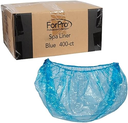 ForPro Professional Collection Spa Liners, Fit All Pedicure Spas, Disposable Liners, Blue, 400-count by ForProProfessionalCollection