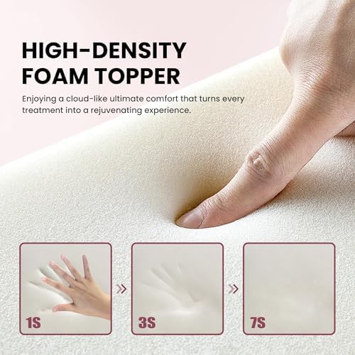 Lash Bed Foam Topper, Massage Table High-Density Foam Mattress Topper, Ergonomic Curved Lash Bed Cushion for Beauty Salon - Image 4