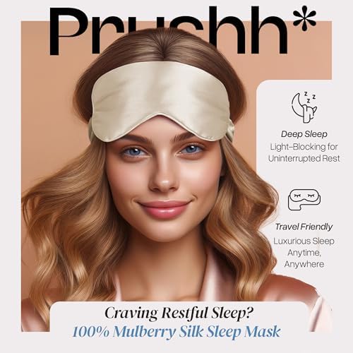 Silk Sleep Mask - Luxurious 100% Pure Mulberry Silk Eye Mask for Restful Sleep and Travel, Hypoallergenic, Cooling, Total Blackout, Adjustable for Women & Men (Champagne Gold) - Image 3