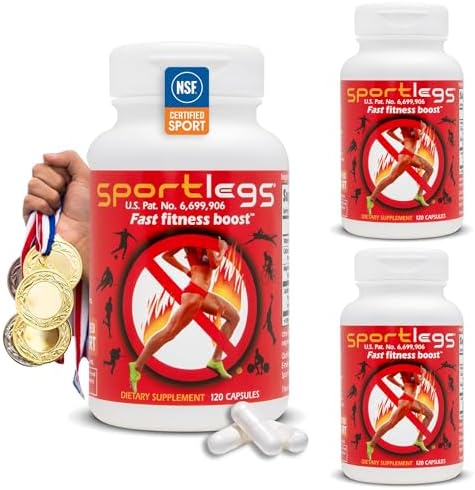 SPORTLEGS Lactate Fuel Pre-Workout Training Aid, 120 Count (Pack of 3) by Sportlegs