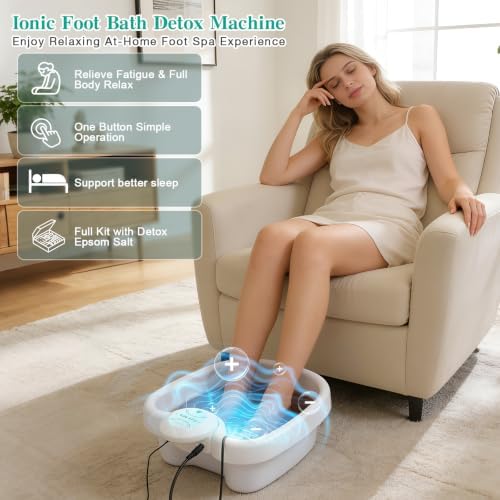 Ionic Foot Bath Detox Machine with 2 Ionic Arrays & Epsom Salt - Image 2