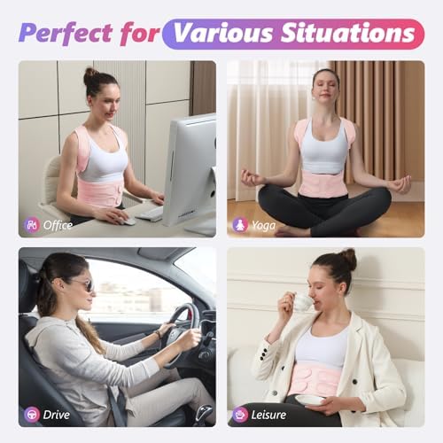 Posture Corrector for Women and Men, Adjustable Shoulder Straightener with Full Back Support, Relief for Lower & Upper Back Pain, Spine, Scoliosis Relief (Pink, Small) - Image 6