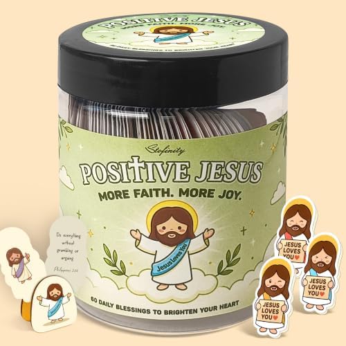 Positive Jesus Cards, Emotional Support Jesus Gifts for Teen Accessories by Stofinity