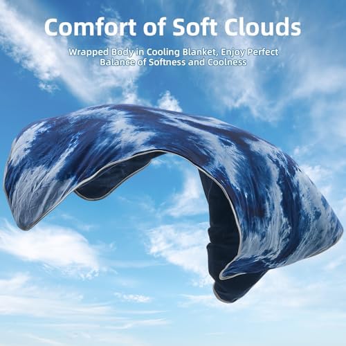 inhand Cooling Blanket Full Size for Hot Sleepers (80"x90", Navy) - Image 5