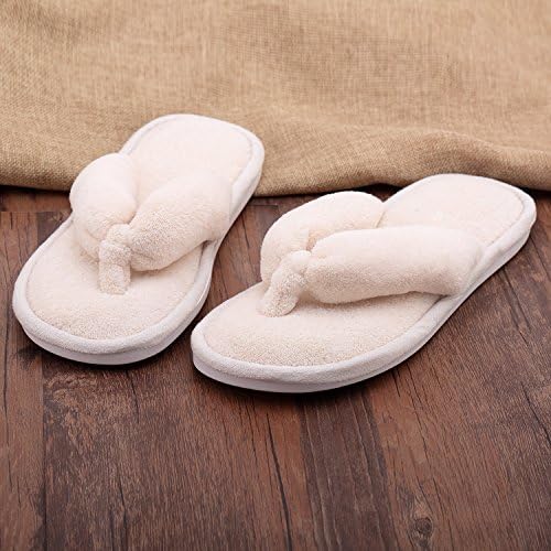 Onmygogo Indoor Slippers for Women Open Toe with Memory Foam, Soft Faux Fur Nonslip House Slippers - Image 3