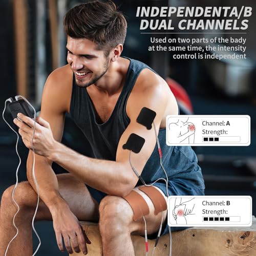 TENS Unit Muscle Stimulator for Pain Relief, Dual Channel EMS Massager Device with LCD Display, Meridian Pulse Massage Patch for Home Use Full Body Cervical Spine Lumbar Shoulder Muscle - Image 5