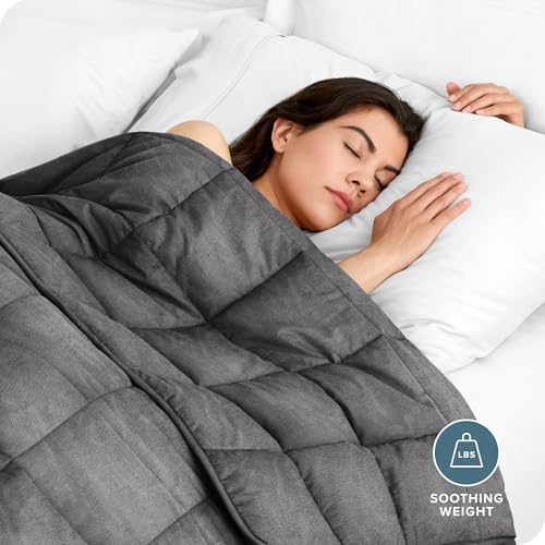 Bare Home Minky Fleece Weighted Blanket (Grey, 48"x72" 12lbs) - Image 2