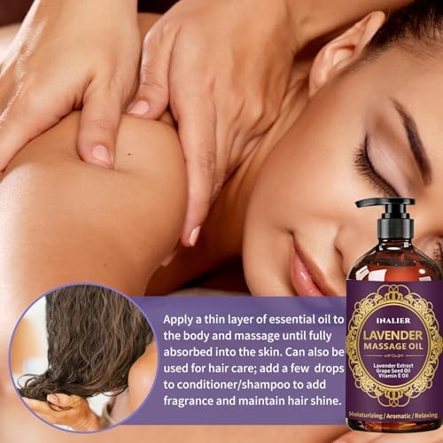 Massage Oil for Massage Therapy,﻿Lavender Oil with Massage Roller Ball & Thumb Saver,SPA Relaxing Oi for Soothing,Massage Kit Spa Gifts for Him Her,Gifts for Men Women - Image 7
