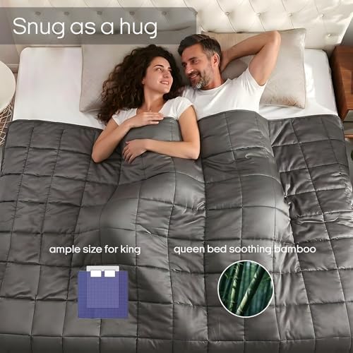 ZonLi Cooling Weighted Blanket for Hot Sleepers, Queen 48"x72" 15lbs, Grey - Image 6