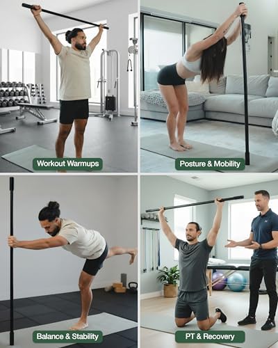 5ft Yoga Stick, Bamboo Stretching Stick for Mobility, Flexibility & Balance - Image 6