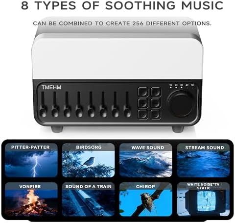 TMEHM 4-in-1 Sleep Sound Machine with White Noise & 8 Nature Sounds - Image 2
