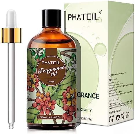 PHATOIL 3.38FL.OZ Coffee Fragrance Oils for Aromatherapy, Essential Oils for Diffusers for Home, Perfect for Diffuser, DIY Candle and Soap Making, DIY Scented Products - 100ml - Image 2