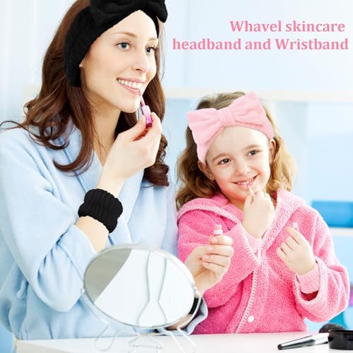 WHAVEL 6PCS Spa Headband and Wristbands Set, Face Wash Headband Wrist Bands for Washing Face Skincare Makeup Hair Band Skin Care Accessories Tools - Image 4