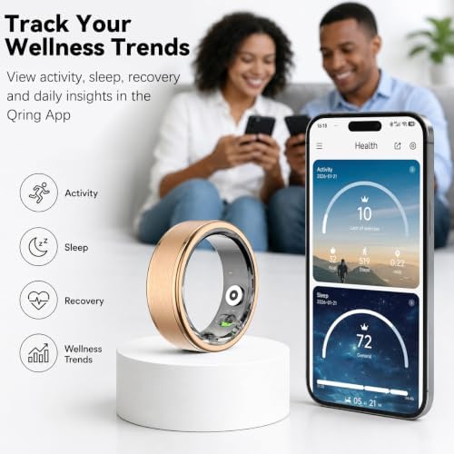 Smart Ring for Women and Men, Fitness & Sleep Tracker, Gold 11 - Image 4