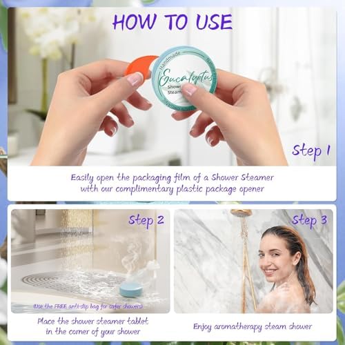 HFHO Shower Steamers Aromatherapy 8 Pack Natural Essential Oils Home Spa - Image 6