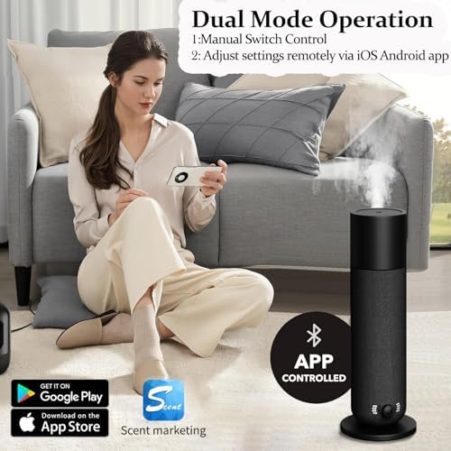 Smart Waterless Essential Oil Diffuser, Scent Air Diffuser with Roy Tranquility Oil Set for Homes Offices Hotels, Covers Up to 1000 Sq.Ft, Adjustable Mist & Timer - Image 5