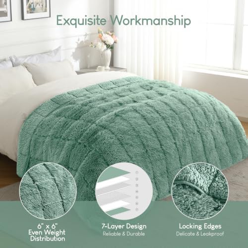 Cottonblue Weighted Blanket 15lbs for Adults Twin Size 48x72in Soft Sherpa - Image 4