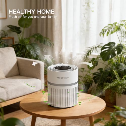MEGAWISE Air Purifier, H13 True HEPA Filter, 25dB Quiet Air Cleaner - Image 4