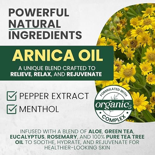 Sore Muscle Massage Oil 2-Pack for Massage Therapy with Arnica & Eucalyptus - Image 5