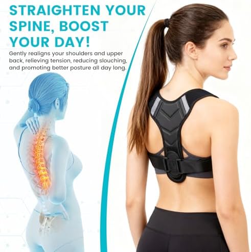 Posture Corrector for Men & Women, Adjustable Back Brace & Straightener for Office, Home & Daily Use, Relieve Back Pain, Prevent Hunching & Slouching, Comfortable & Breathable, L - Image 5