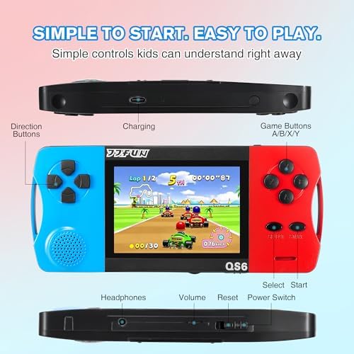 Handheld Games for Kids with Built-in 200+ Classic Retro Games, 3.5" IPS Screen Portable & Rechargeable Arcade Gaming Player,Travel Toys Birthday Gift for Boys Girls - Image 6