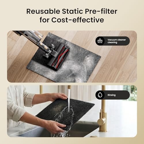 Pet Air Purifier for Home Large Room 2500 Sq Ft, H13 HEPA Double-Sided Filter with Washable Pre-filter, Adsorbs Pet Hair Dander Odor Allergies Smoke Dust,PM2.5 Air Quality Monitor,Auto Mode,P358 Black - Image 6