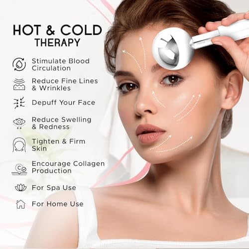 PRIME Fitness Ice Globes for Facials | Unbreakable Steel Cooling Roller | Cryo Sticks for Face | Massager for Face Neck & Eyes | Skin Care for Dark Circles, Puffiness, Wrinkles, (Silver) - Image 4