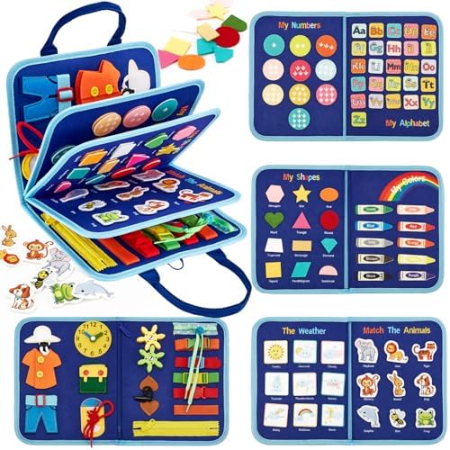 hahaland Montessori Busy Board for Toddlers, Preschool Learning Activities by hahaland