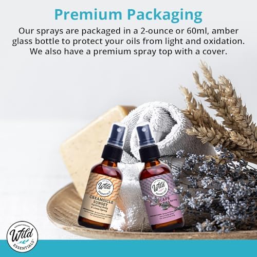 Wild Essentials All Natural Essential Oil Sprays, 2 Ounce, 60ml, Organic Witch Hazel, Aromatherapy, Made in USA - Image 4