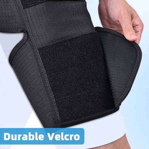 Tenbon Adjustable Hip Brace for Sciatica Pain Relief & Sacroiliac Support - Compression Wrap for Hamstring, Hip Flexor, Groin Injuries, Thigh Stabilizer - SI Joint Belt for Men & Women (L/Right) - Image 4