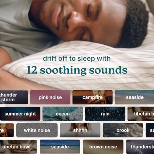 Homedics White Noise Portable Sound Machine, Night Light, Cream - Image 3