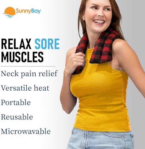 SunnyBay Lavender Heating Pad, Neck and Shoulder Wrap, 26x5 inch - Image 3
