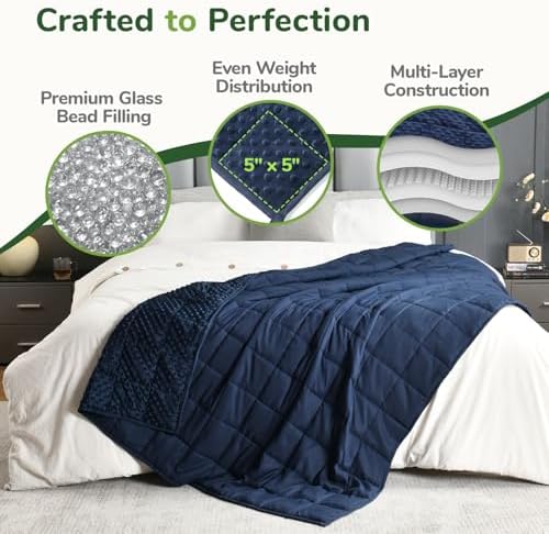 Sivio Weighted Blanket for Adults, Queen Size, 20 lb 60 x 80 inch - Image 5