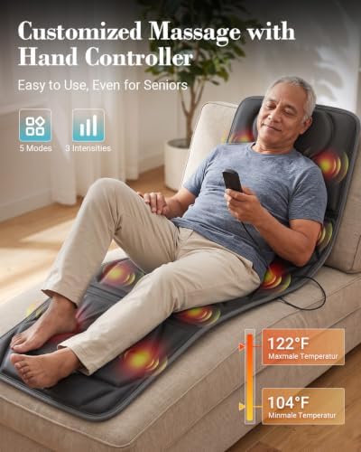 CuPiLo Full Body Massage Mat with Heat, 2026 Upgraded 66.5" Massage Pad - Image 6