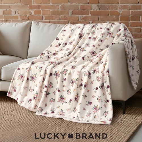 Lucky Brand Dannika Merlot Plush Throw, Ivory, 50 x 70 in - Image 4