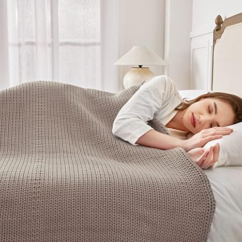 Guohaoi Knitted Weighted Blanket for Adults, 60"x80" 17lbs Full/Queen Size - Image 2
